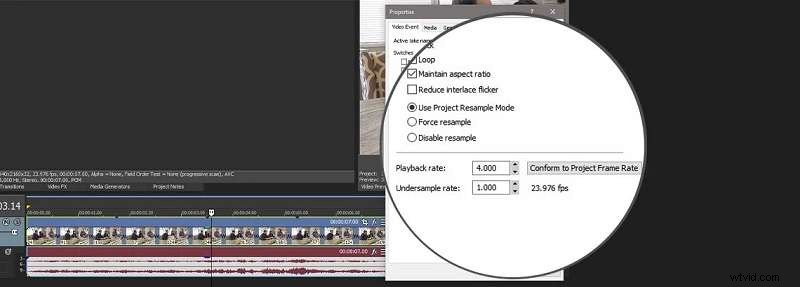 Versnel video in Sony Vegas Pro:een beginnershandleiding 