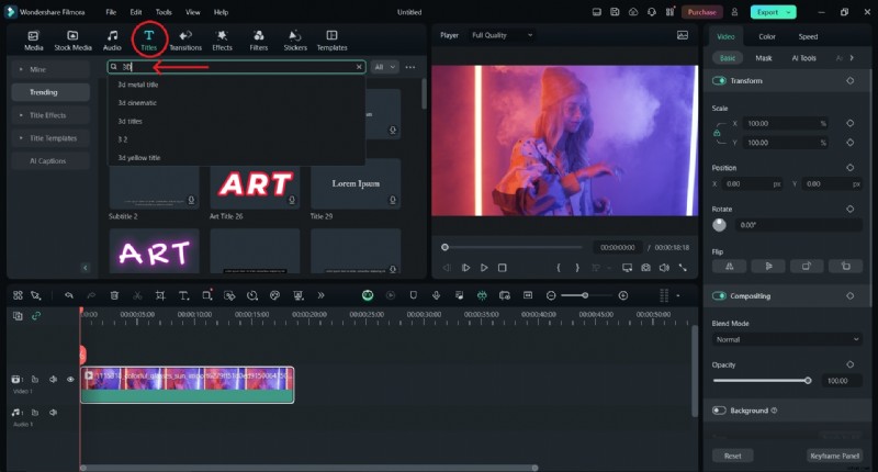 Maak verbluffende 3D-tekstanimaties met Filmora | Handleiding 