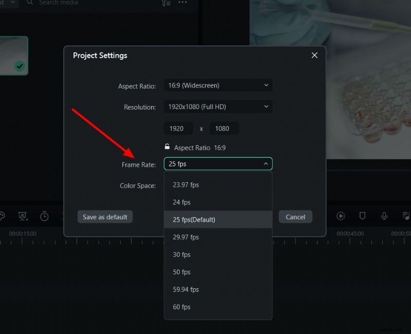 Videoweergave optimaliseren met framesnelheden en snelheid in Wondershare Filmora 