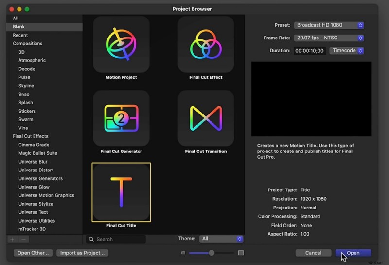 Een aanpassingslaag maken en toevoegen in FinalCutPro – een stapsgewijze handleiding 