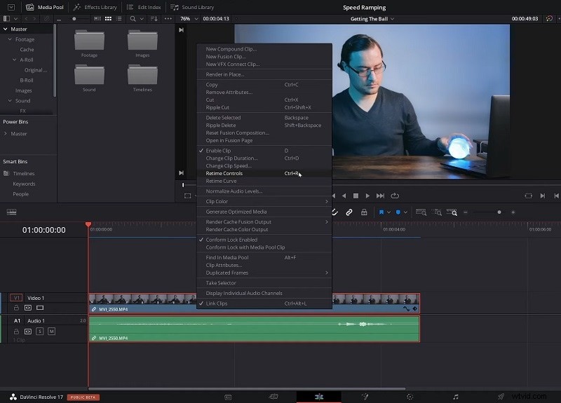 Pas de videosnelheid aan in DaVinci Resolve:deskundige technieken en gebruiksvriendelijke alternatieven 
