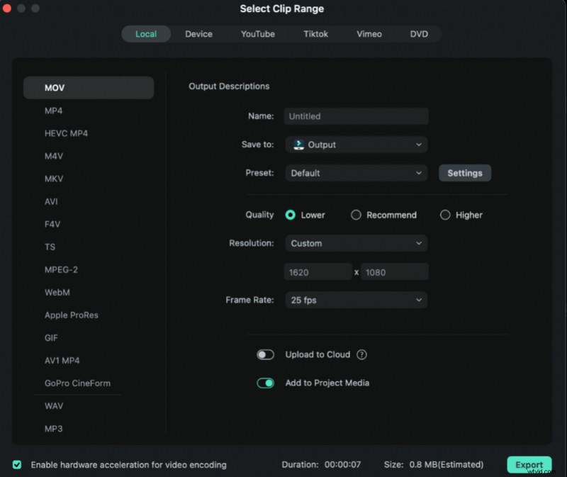 Jak exportovat videa z iMovie:Kompletní průvodce pro iPhone a Mac 