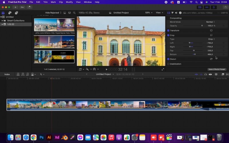 Een video bijsnijden in Final Cut Pro:een stapsgewijze handleiding 