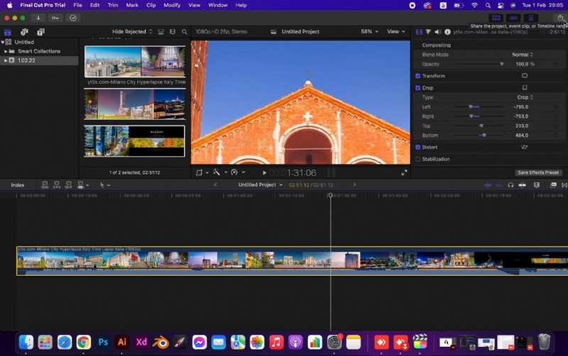 Een video bijsnijden in Final Cut Pro:een stapsgewijze handleiding 