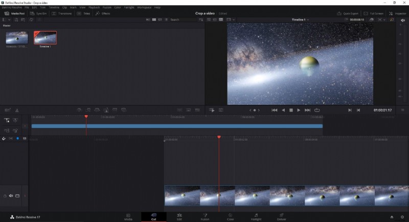 Stapsgewijze handleiding voor het bijsnijden van video s in DaVinci Resolve 