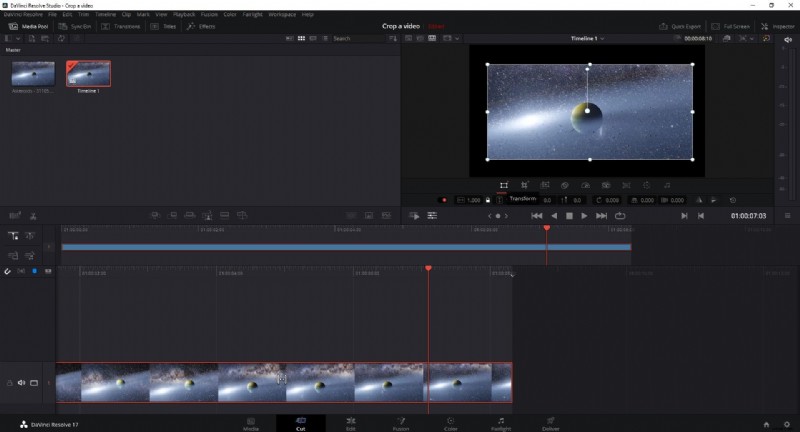 Stapsgewijze handleiding voor het bijsnijden van video s in DaVinci Resolve 