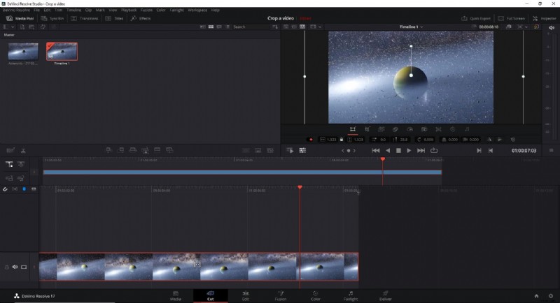Stapsgewijze handleiding voor het bijsnijden van video s in DaVinci Resolve 