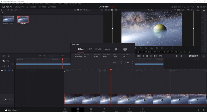 Stapsgewijze handleiding voor het bijsnijden van video s in DaVinci Resolve 
