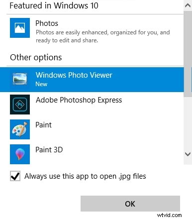 Herstel Windows Photo Viewer in Windows 10:eenvoudige oplossingen