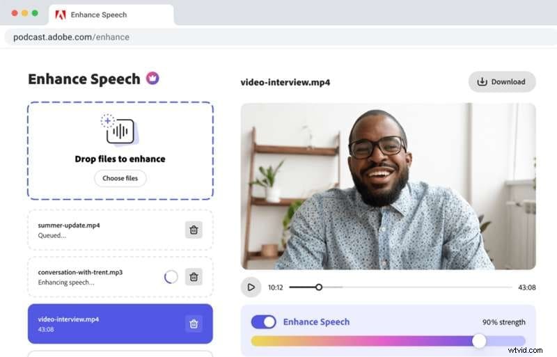 Profesionální AI-Driven Audio Enhancers pro podcasty:Adobe vs. Filmora 