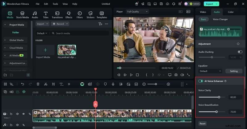 Profesionální AI-Driven Audio Enhancers pro podcasty:Adobe vs. Filmora 