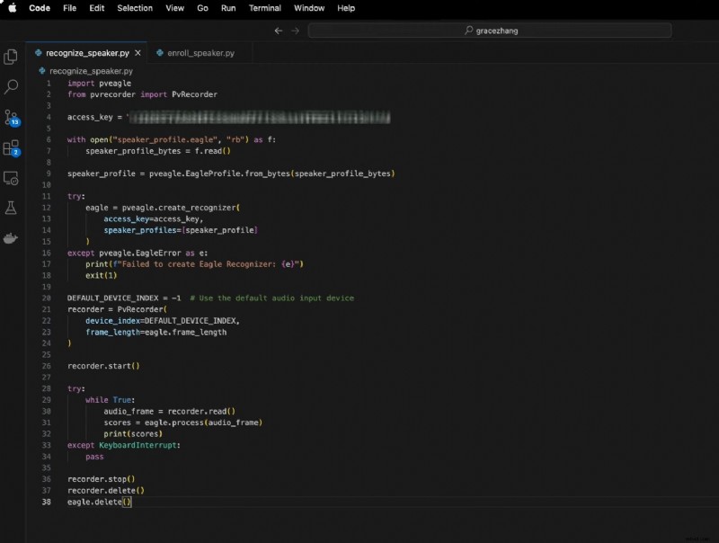 Riconoscimento degli altoparlanti Python:automatizza i sottotitoli e l analisi vocale 