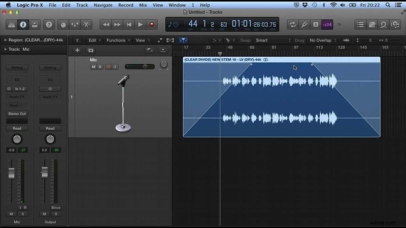 Logic Pro X:Mastering Audio Fade Out Techniky 