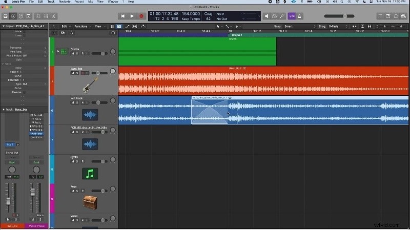 Come eseguire la dissolvenza incrociata dell audio in Logic Pro X:guida passo passo 