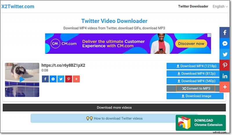 Come convertire i video di Twitter in MP3:3 metodi comprovati 