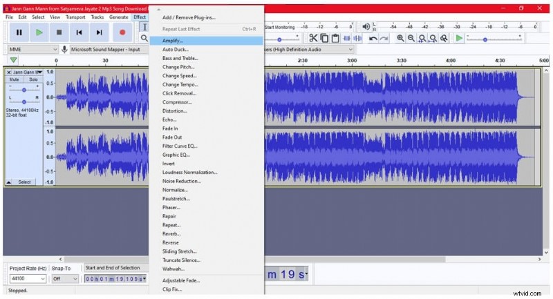 Het audiovolume beheersen in Audacity:een stapsgewijze handleiding 
