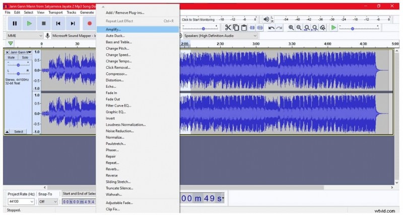 Het audiovolume beheersen in Audacity:een stapsgewijze handleiding 