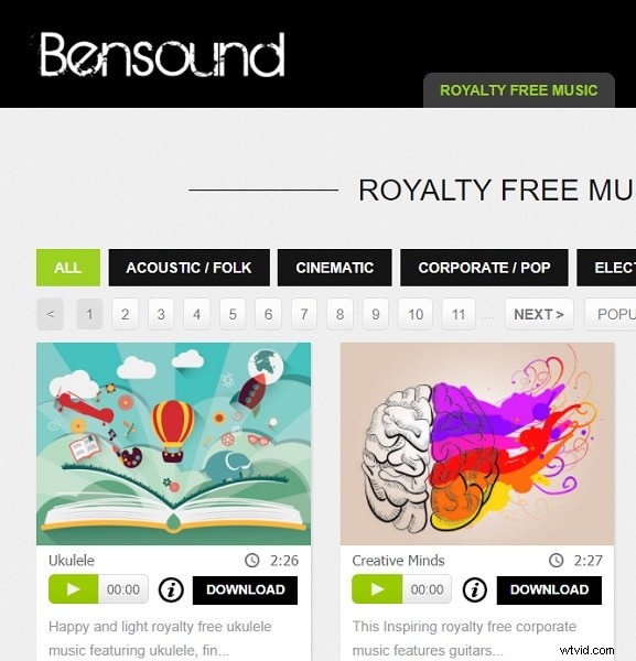 Gratis audiodownloads van hoge kwaliteit voor videobewerking:een stapsgewijze handleiding 