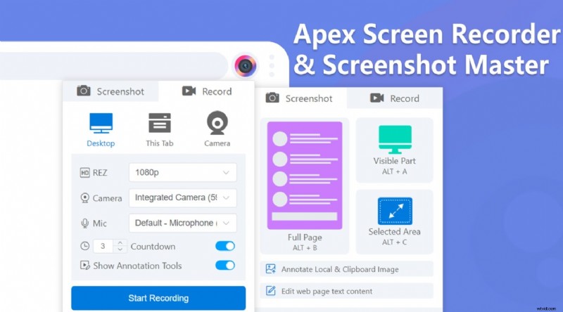 Masterschermopname met Apex Screen Recorder:een stapsgewijze handleiding 