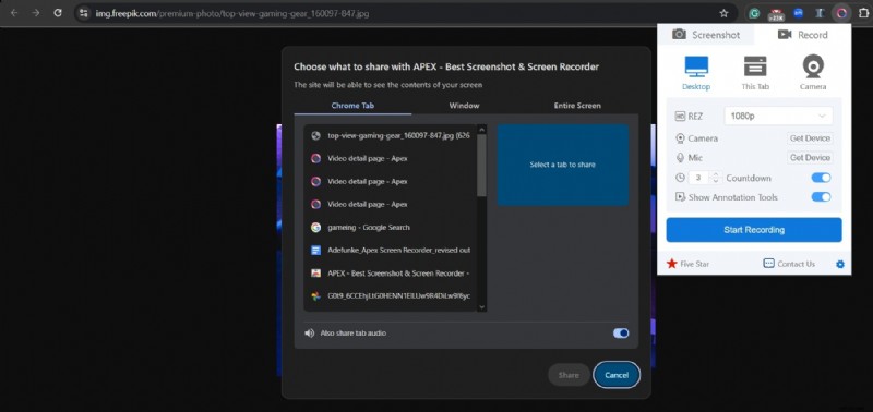 Masterschermopname met Apex Screen Recorder:een stapsgewijze handleiding 