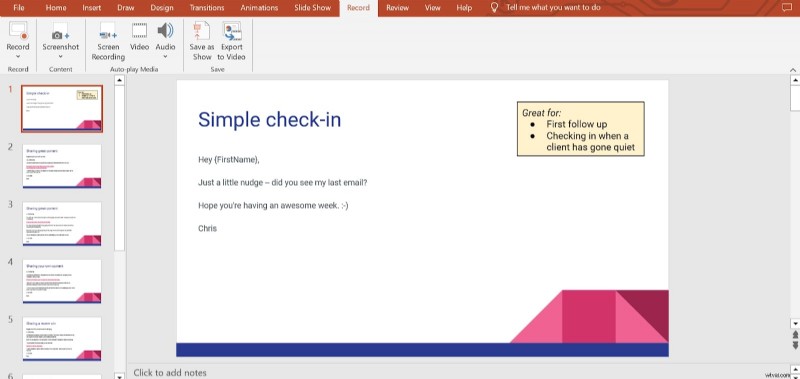 Beheers het opnemen van uw PowerPoint-presentatie met een webcam:een stapsgewijze handleiding 