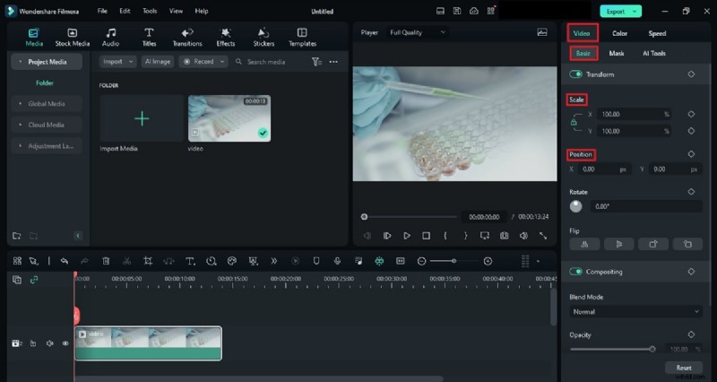 Valse camerabewegingen onder de knie krijgen in Filmora:een stapsgewijze handleiding 