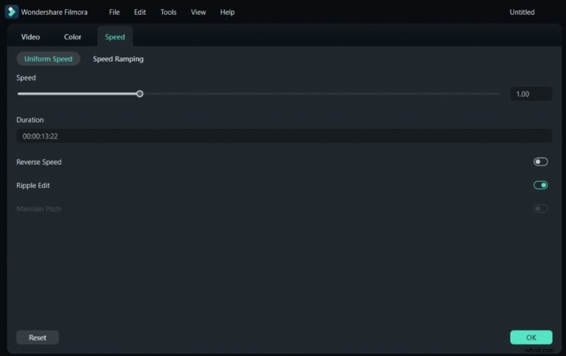 Snelheidsverhoging beheersen in Filmora:een uitgebreide gids 