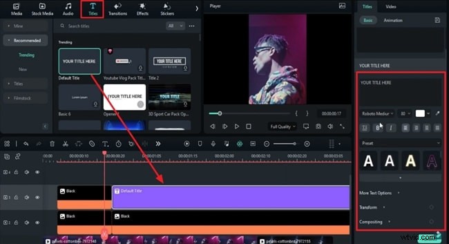Creëer verbluffende Luma-tekstovergangen in Filmora:stapsgewijze zelfstudie 