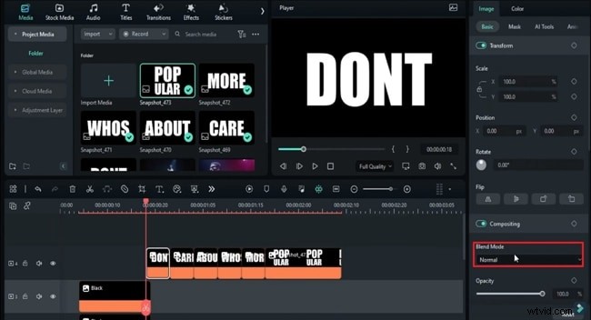 Creëer verbluffende Luma-tekstovergangen in Filmora:stapsgewijze zelfstudie 