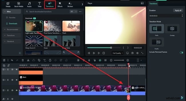 Creëer verbluffende Luma-tekstovergangen in Filmora:stapsgewijze zelfstudie 