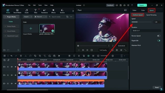 Creëer een vertragingseffect in Filmora:stapsgewijze zelfstudie 