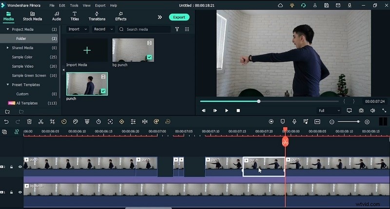 Zelfstudie Super Punch-effect in anime-stijl met Filmora 