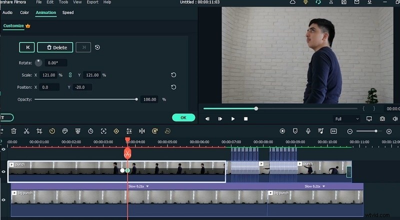 Zelfstudie Super Punch-effect in anime-stijl met Filmora 