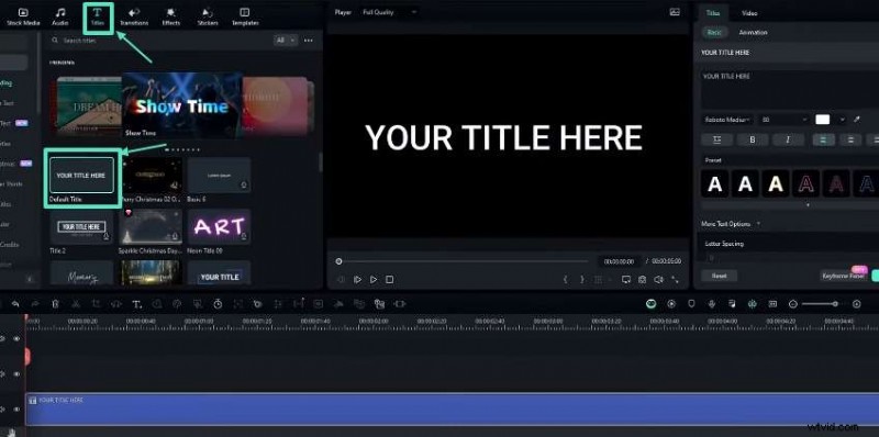 Beheers rollende tekstanimatie in Filmora 13 