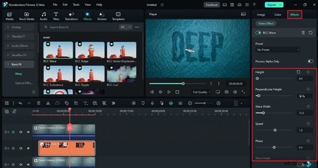 Tutorial de Filmora:crea impresionantes videos de introducción bajo el agua 
