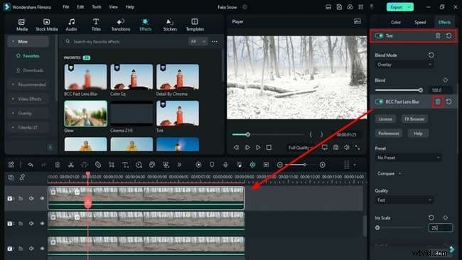 Professionele sneeuweffect-tutorial in Filmora 12 