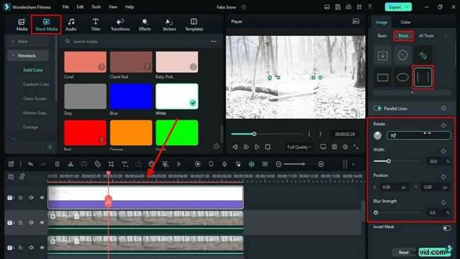 Professionele sneeuweffect-tutorial in Filmora 12 
