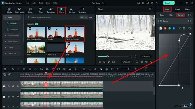 Professionele sneeuweffect-tutorial in Filmora 12 