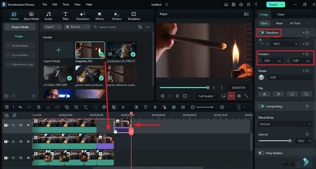 Beheers 5 verbluffende rookeffecten in Filmora – stapsgewijze zelfstudie 