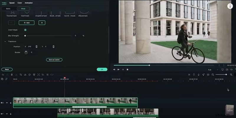Creëer naadloze maskeerovergangen in Filmora – Stap-voor-stap handleiding 