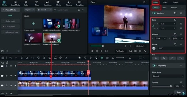 Beheers de zoom-through-schermovergangen in Filmora – stapsgewijze zelfstudie 