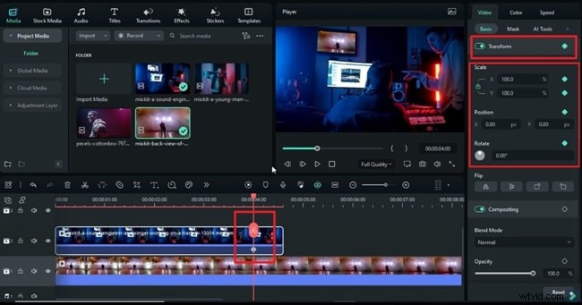 Beheers de zoom-through-schermovergangen in Filmora – stapsgewijze zelfstudie 