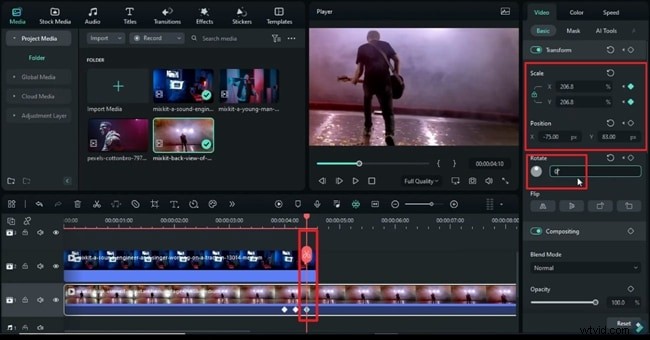 Beheers de zoom-through-schermovergangen in Filmora – stapsgewijze zelfstudie 