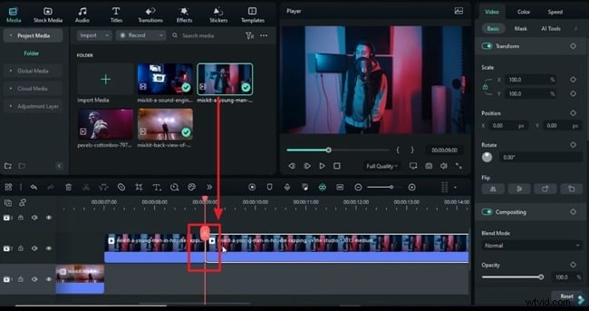 Beheers de zoom-through-schermovergangen in Filmora – stapsgewijze zelfstudie 