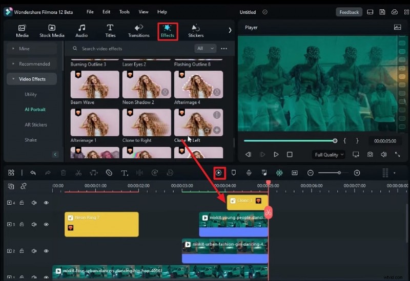 Beheers 3-weg gesplitste schermovergangen in Filmora:stapsgewijze zelfstudie 