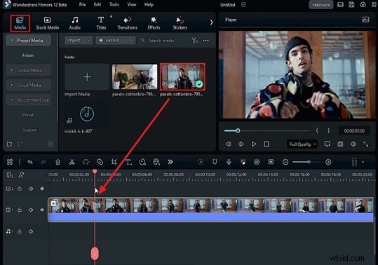 Stap-voor-stap handleiding:Shake Blur-overgangen toepassen in Filmora 