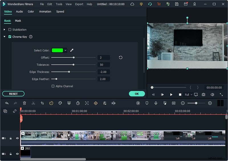 Tutorial de Filmora:Crea un efecto de vídeo Salir de la televisión - Guía paso a paso