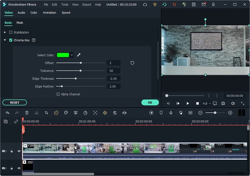 Tutorial de Filmora:Crea un efecto de vídeo Salir de la televisión - Guía paso a paso
