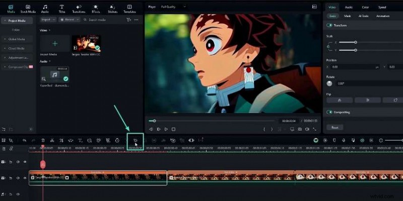 Beheers soepele warp- en turbulentie-overgangen in Filmora 13 