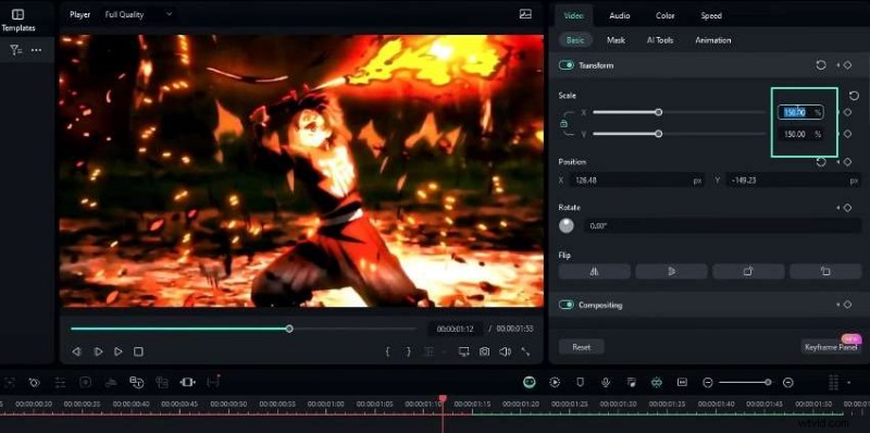 Beheers soepele warp- en turbulentie-overgangen in Filmora 13 